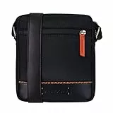 DAVIDOFF Home Run Herren Umhängetasche Schwarz – moderne Schultertasche aus veganem Material – hochwertige Herren Tasche mit Reißverschluss