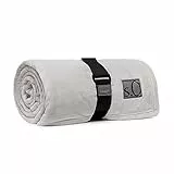 s.Oliver Kuschelsoft Decke 150x200 cm - flauschig, warm & waschbar, Kuscheldecke hellgrau Uni