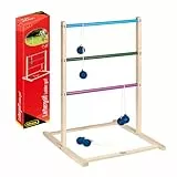 Idena 40380 - Wurfspiel Leitergolf Outdoor aus Holz, mit 3 Golfballpaaren, Größe 75 x 52 x 55 cm, für Erwachsene und Kinder ab 6 Jahren, geeignet für drinnen und draußen, FSC 100%