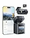 Baseus VD1 Pro Dashcam Auto Vorne & Hinten 4K+1080P, Solar-Dashcam mit 24h Kabellose Parküberwachung, Dash Camera mit STARVIS Nachtsicht, 5GHz WLAN, GPS, 170° Weitwinkel& 32GB Karte