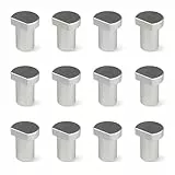 12 Stück Spannbacken zum Flachspannen I Aluminiumlegierung Bankklemme zum Flachspannen an allen Tischen mit 20-mm-Bohrungen (20 mm, Silber)