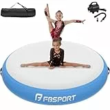 FBSPORT Airspot, 20CM Höhe Airtrack Matte, Durchmesser 100CM Aufblasbare Tumbling Matte, Trainingsmatte mit Pumpe, Aufblasbare Gymnastikmatte, Turnmatte