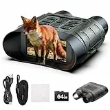 Nachtsichtgerät 112MP 4K mit 12X Digitalzoom & 5000mAh Wiederaufladbarer Akku, Nachtsichtgerät Jagd mit Infrarot-Sicht – 400m Reichweite, 64GB TF-Karte, Ideal für Camping & Sicherheit