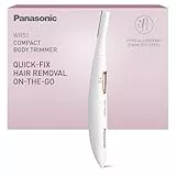 Panasonic ES-WR51 kompakter Body-Trimmer, Bikini-Trimmer, Haarentferner für Frauen, Damenrasierer, trocken, Batteriebetrieben, Epilierer, Körpertrimmer, Reinigungsbürste, Weiß