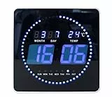 Unilux FLO LED Wanduhr, mit Datum und Temperatur