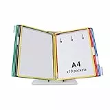 Tarifold 434109 Tischsichttafelset Metall, A4, 10 Sichttafeln, sortiert