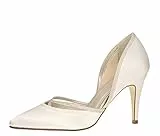 Rainbow Club Brautschuhe Georgia - High Heels - Ivory Glitzer Satin - Gr 39 EU 6 UK