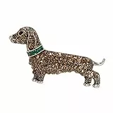 Holibanna Hund Brosche Metall Cartoon Tier Brosche Emaille Pin für Dame Frau Mädchen Golden