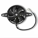 12-V-Motorrad-Kühlerlüfter, KIMISS Kunststoff-Schlanklüfter Push-Pull-Elektrokühler-Kühlöl-Wasserkühler-Elektrolüfter für 150-250-cm³-ATV-Quad-Go-Kart-Motorräder