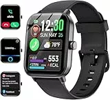 Velora Smartwatch Damen Herren mit Telefonfunktion & Whatsapp, 1.8 Zoll HD Display, Fitnessuhr mit Puls SpO2 Schlafmonitor, 100+ Sportmodi, IP68 wasserdicht, Bluetooth Anrufe, für Android & iOS