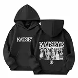 BOSSETY K-Katseye Hoodie für Unisex Kinder Fan Support Merch Pullover mit Druck Y2K Streetwear Mode Koreanischer Stil für Fans Langarm Sweatshirt Lässige Oberteile für Jungen Mädchen 2-14 Jahre