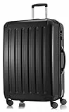 HAUPTSTADTKOFFER Alex - Großer Hartschalen-Koffer, TSA, 4 Doppel-Rollen, Trolley, Rollkoffer, Reisekoffer, Volumenerweiterung, 75 cm, 119 Liter, Schwarz