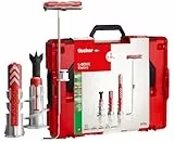 fischer L-Boxx 102 Elektrobefestigung, 670-teiliges Dübelset, 6-10 mm Durchmesser, 30-50 mm Länge, inklusive 150 Leitungsschlaufen, für Profis und Heimwerker