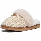 OOW Cozy House Hausschuhe für Damen mit Memory-Schaum, weich, warm, flauschig, für Zuhause, Damen, Hausschuhe für den Innenbereich, Cream, 38 EU