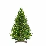 ArtiTree Künstlicher Weihnachtsbaum 120 cm – 100 % Spritzguss Nordfichte mit LED | Premium Tannenbaum naturgetreu inkl. FSC-Holzständer & Aufbewahrungstasche