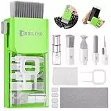 Ordilend Tastatur Reinigungsset, Alles in 1 Screen Cleaner Kit for iPhone Pro Handy, Tastaturreiniger mit Bürste Laptop Keyboard Cleaner for Tablet, Computer, PC Monitor,Kamera mit Patent Hellgrün