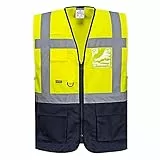 Portwest WARSCHAU EXEKUTIV WESTE, Größe: 5XL, Farbe: Gelb/Marine, C476YNR5XL
