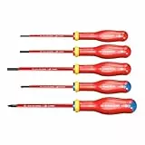 FACOM PROTWIST Schraubendreher-Satz (Set mit 5 isolierten Schraubendrehern, VDE-konform, korrosionsbeständig, für Elektriker & sicheres Arbeiten an spannungsführenden Leitungen bis 1000V) AT5VE.PB