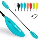 Abahub 218/230/241cm Kajak Paddel Aluminium Doppelpaddel mit Paddelleine für Kajakfahren Ruderboot Kanusport Aluminiumlegierungs Schaft Kunststoff Klingen Schwarz/Weiß/Rot/Blau/Grün/Orange/Gelb