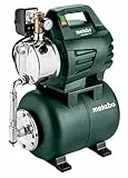 metabo Hauswasserwerk HWW 4000/25 Inox – 600982000 – Nennaufnahmeleistung: 1100 W – Max. Fördermenge: 4000 l/h – Ideal für 1-3 Regner – Max. Förderhöhe: 45 m – 4,5 bar