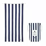 Dock & Bay Strandhandtuch - Schnell trocknende Mikrofaser, ohne Sand - Kompakt, Leicht - 100% recycelt - Inklusive Beutel - Cabana - Whitsunday Blue, Extra Large (200x90cm, 78x35)