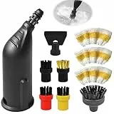 10 Stück Dampfreiniger Zubehör Set für Kärcher SC1-SC5, Rundbürstenset für Kärcher Dmpfreiniger Zubehör,Gebogene Düse, Rundbürsten, Reinigungstuch-Bezug, Dampfreiniger Ersatzteile für Kärcher