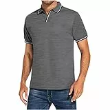 KOG Poloshirt Herren Polo Shirt Kurzarm Oberteile Einfarbig Oberteil Fashion Baumwolle Laufshirt Outlet Amazon Teenager Freizeitshirt Mode Kleidung Jungen Basic T-Shirts Gutschein Dunkelgrau XXL