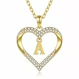 CDE Kette Damen 18K 925 Sterling Silber Halskette Geschenk für Sie Initiale Herz Anhänger Buchstabenkette für Damen A-Z Kette Valentinstag Weihnachten Schmuck Frauen Freundin Teenager