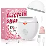 houpoo Rasierer Damen – Mini Damenrasierer Elektrisch für Achseln, Beine, Bikini & Knie, Rasierer damen Intimbereich & Trimmer Damen mit LED-Licht, Nass & Trocken, USB-C
