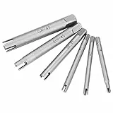 Gewindebohrer Auszieher, Edelstahl Gewindebohrer Auszieher Set M4 M5 M6 M7 M8 M9 Abgebrochener Kopf Gewindebohrer Entferner Abgestreiftes Schraubengewinde mit Box, 6/9/10 Stück(6Set-Solid)