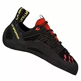 LA SPORTIVA M Tarantulace Schwarz - Bequemer vielseitiger Herren Leder-Kletterschuh, Größe EU 42 - Farbe Black - Poppy