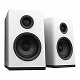NZXT AP-SPKW2-UK Relay PC-Gaming-Desktop-Lautsprecher – Bücherregal-Design – 80 Watt – hoher Dynamikbereich – Seidenkalottenhochtöner – Glasfaser-Tieftöner – MDF-Konstruktion – Weiß