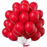 PartyWoo Luftballons Rot, 100 Stück 10 Zoll Ballons Rot, Rote Luftballons für Ballongirlande oder Ballonbogen als Partydeko, Geburtstagsdekoration, Hochzeitsdekoration, Babypartydekoration, Rot-Y57