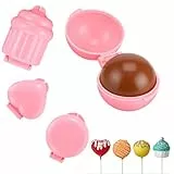 4 Stück Cake Pop Form 4 Formen, Kuchen Pop Form Set, 3D Gedruckte Runde Kugel Herzform Backformen, DIY-Mini-Kuchen, Backen, Geburtstagsparty, Hochzeitsdesserts