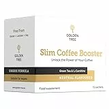 Golden Tree Slim Coffee Booster – Kaffeepulver Zusatz mit Grüntee-Extrakt, Grünkaffee-Extrakt, L-Carnitin und Chrompicolinat – 15 Sachets