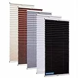TEXMAXX® Plissee ohne Bohren Blickdicht in Weiß/Plissee Klemfix 95 x 160 cm/Fenster Plissee innen ohne Bohren/Plisseerollo als Sichtschutz Fenster innen inkl. Zubehör
