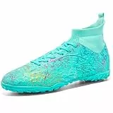 KUUK Fussballschuhe Kinder Kunstrasen Turf Fußballschuhe Hallenschuhe Für Jungen Mädchen AG FG TF Trainingsschuhe (028 Grün TF 36)
