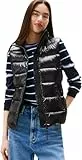Tommy Jeans Damen Weste Slim Zip Print Down mit Stehkragen, Schwarz (Black), XS