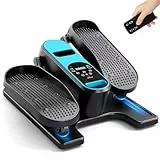 Dripex Mini Elektrischer Crosstrainer, Untertisch Ellipsentrainer für Zuhause, Beintrainer mit Pedalen für Senioren mit 60W Motor, Fernbedienung, 12 Geschwindigkeiten, 6 automatische Programme (Blau)