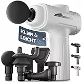 HELDENWERK Massagepistole inkl. 6 Massageköpfen & 3200 U/min I Muskel Massage-Gun mit USB-C Anschluss I Muskel Massagegerät, Massagegun, Muskelmassagepistole, Muskelpistole (Weiß)