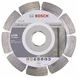 Bosch 1x Diamanttrennscheibe Standard for Concrete (für Beton, Porenbeton, Ø 125 x 22,23 x 1,6 x 10 mm, Zubehör für Winkelschleifer)