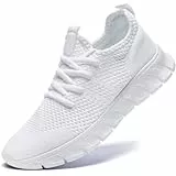 Damyuan Damen Schuhe Sportschuhe Sneaker Turnschuhe Laufschuhe Tennisschuhe lechit Fitnessschuhe Slip on Weiss Walkingschuhe Weiß 40