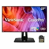 Viewsonic ColorPro VP2768A 68,6 cm (27 Zoll) Fotografen Monitor mit Kalibrierfunktion (WQHD, IPS mit Delta E