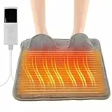 Fußwärmer, Heizdecke Füße, Elektrischer Fußsack mit 9 Temperaturstufen und 4 Timer,Überhitzungsschutz mit Abschaltautomatik, Maschinenwaschbar für Fuß, Rücken und Ganzkörper für Damen Herren (Grau)