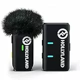 Hollyland Lark M1 Wireless Lavalier Mikrofon aktive Geräuschunterdrückung 200m Reichweite, 8H Akkulaufzeit, Ultra-Mini tragbares, kabellos Ansteckmikrofon für DSLR Kamera iPhone Android PC (Solo)