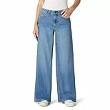 Amazon Essentials Damen Ultraweiche Jeans mit mittelhohem Bund und weitem Bein, Schieferblau, 46