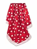 GLORIS Seidenschal Damen Elegante 90x90cm Seidentuch Haare Seidentuch Damen Halstuch Damen Seide Elegant Satintuch Halstuch Seide Damen Bandana Tuch Kopftücher Damen Ansatz Scarf (Rot-Rosa Tupfen)