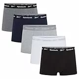 Reebok Men's Boyes Boxer Shorts, Black/White/Grey/Navy/Charcoal Marl, M (5er Pack)