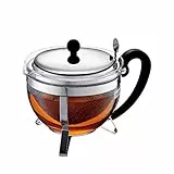 Bodum CHAMBORD: Teebereiter mit Edelstahlfilter und Edelstahldeckel, 1.3 l, 1921-16-6, Shiny