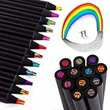 12 Stücke Regenbogenstifte ,12 Farben Buntstifte Mehrfarbige Stifte Regenbogenstift Malstifte Glitzerstifte für Erwachsene und Kinder Geschenke für Zeichnen, Färben, Mitgebsel, Kunst Skizzieren